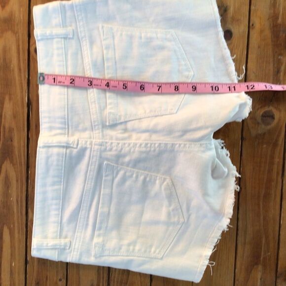 MAKERS of true originals jeans mini  shorts white embroidered denim 26 sexy low - Picture 6 of 8